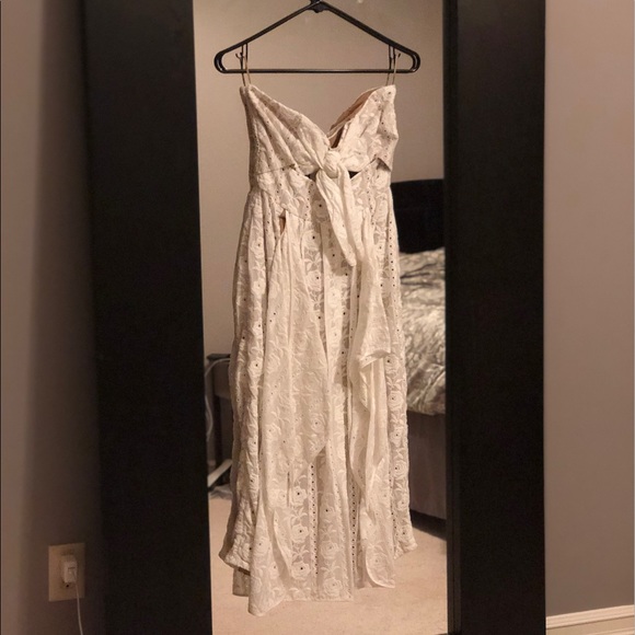 Johanna Ortiz white Eyelet midi dress NWT SZ 2 - Picture 3 of 6